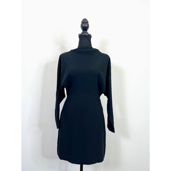 A.L.C. Marin Sheath Mini Dress in Black Size 6 Crepe Long Sleeve Gothic Party - Picture 1 of 4